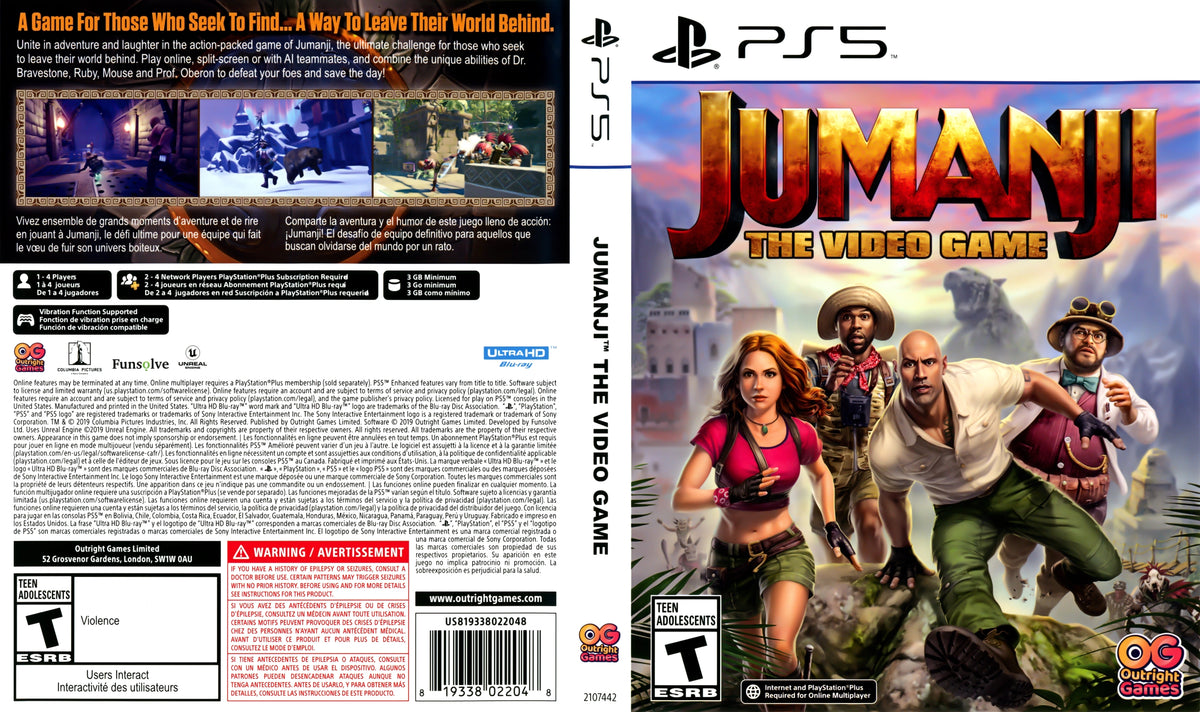 Jumanji: The Video Game PS5 - Video Game - Used - CaveGamers - Image 4