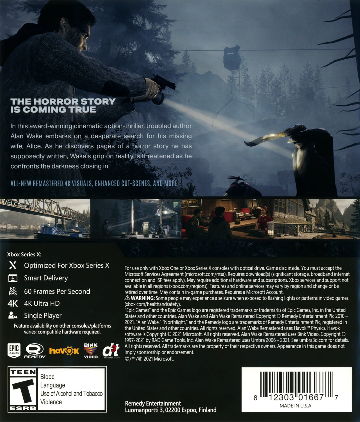Alan Wake: Remastered Xbox Series X - Video Game - Used - CaveGamers - Image 2