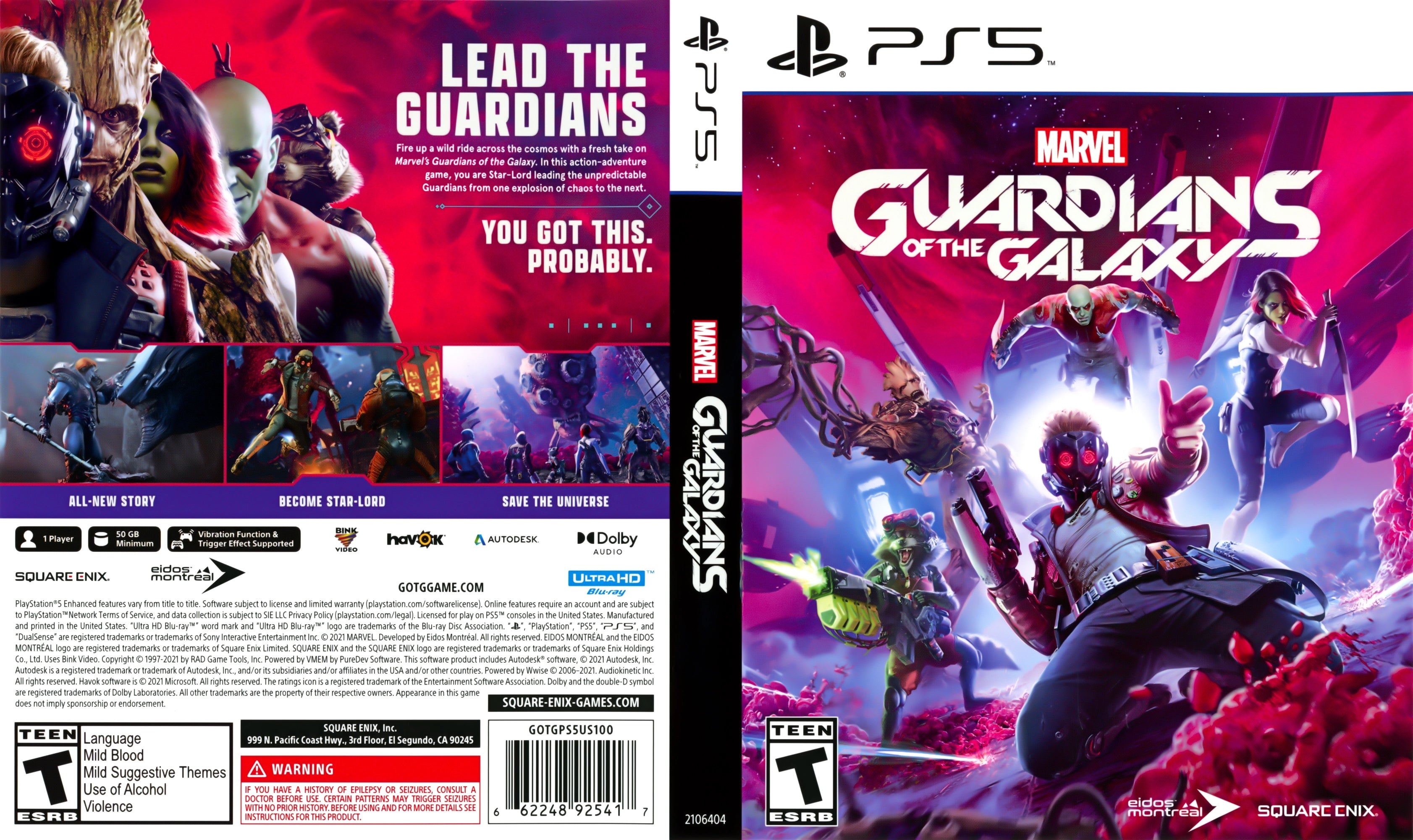 Marvel's Guardians of the Galaxy PS5 - Video Game - Used - CaveGamers - Image 3