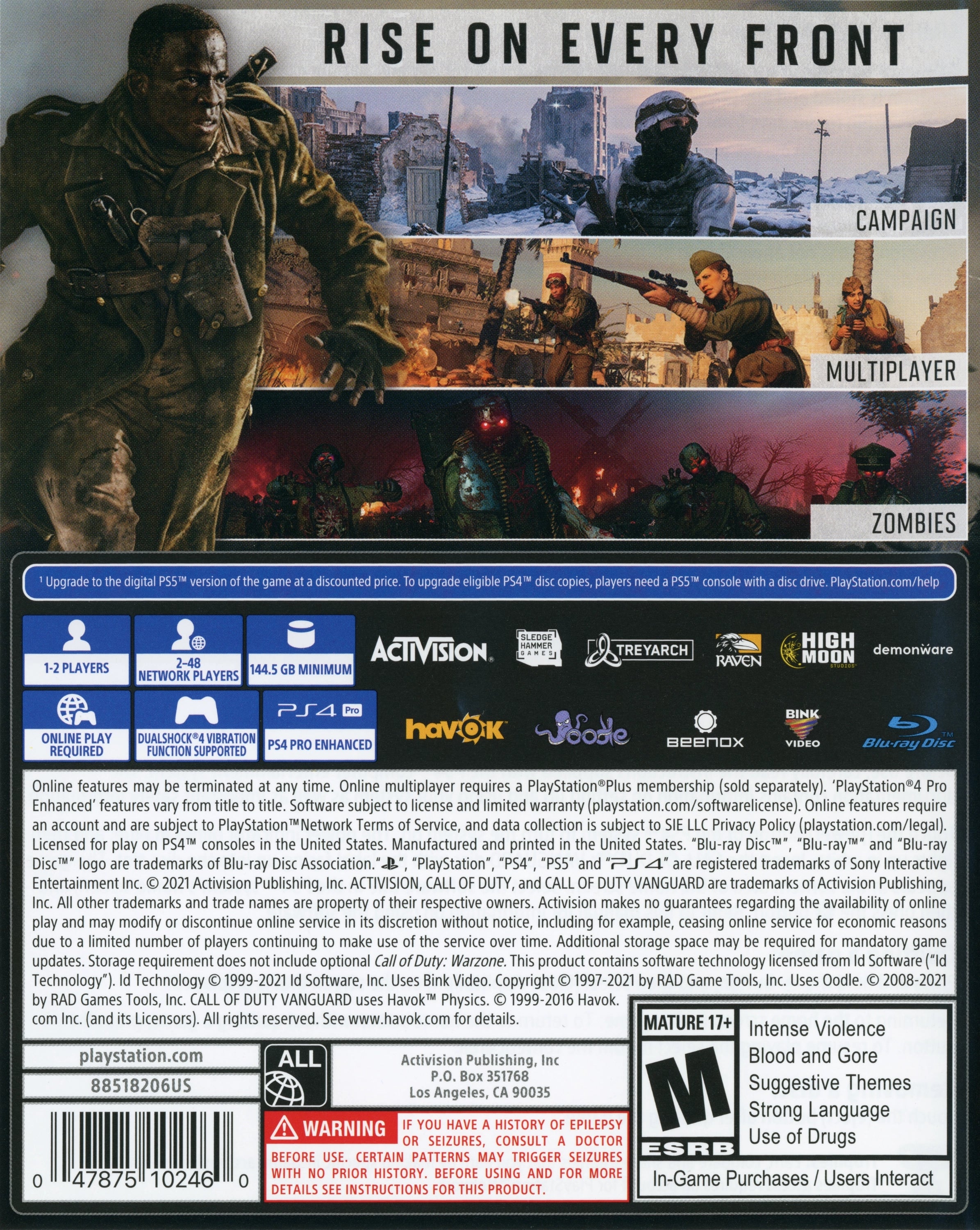 Call of Duty: Vanguard PS4 - Video Game - Used - CaveGamers - Image 2