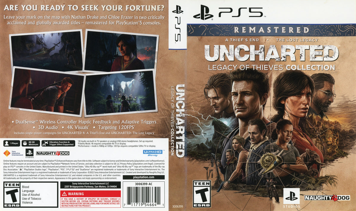 Uncharted: Legacy of Thieves Collection PS5 - Video Game - Used - CaveGamers - Image 4