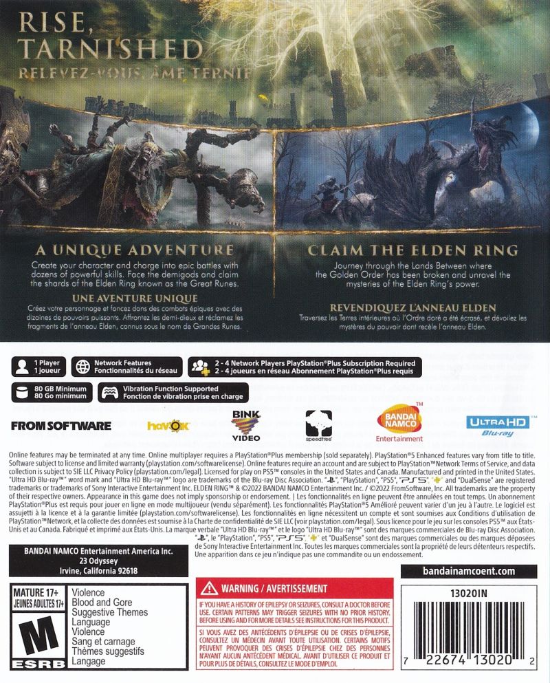 Elden Ring PS5 - Video Game - Used - CaveGamers - Image 2
