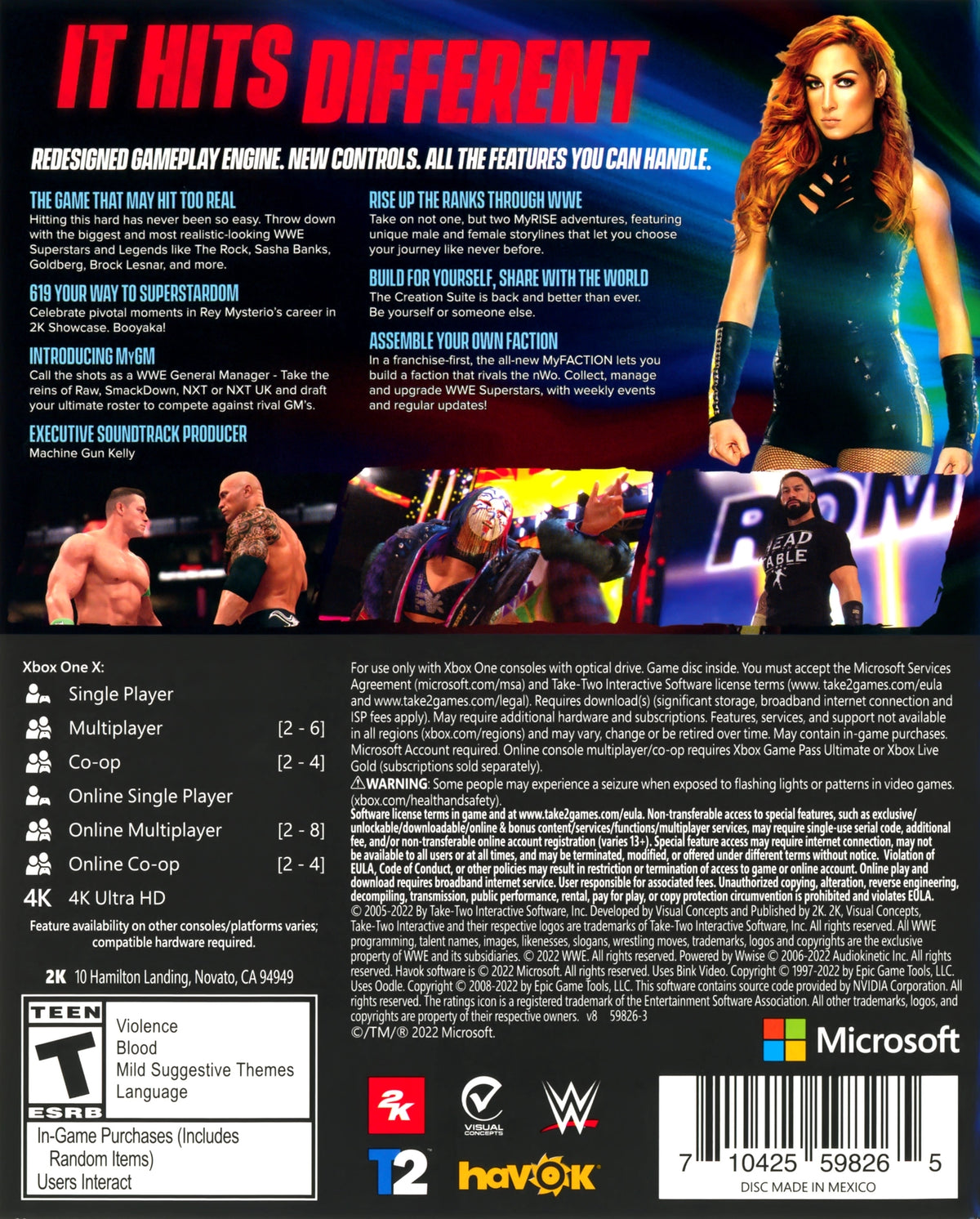 WWE 2K22 Xbox One - Video Game - Used - CaveGamers - Image 2
