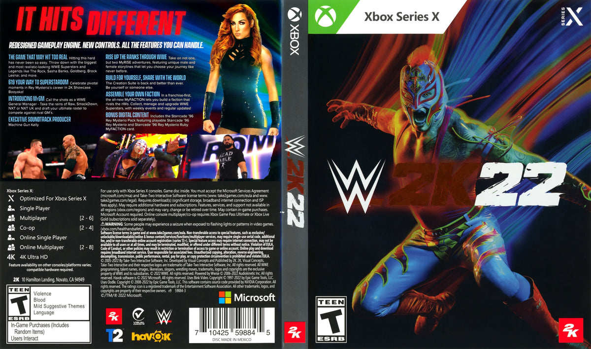 WWE 2K22 Xbox Series X - Video Game - Used - CaveGamers - Image 3