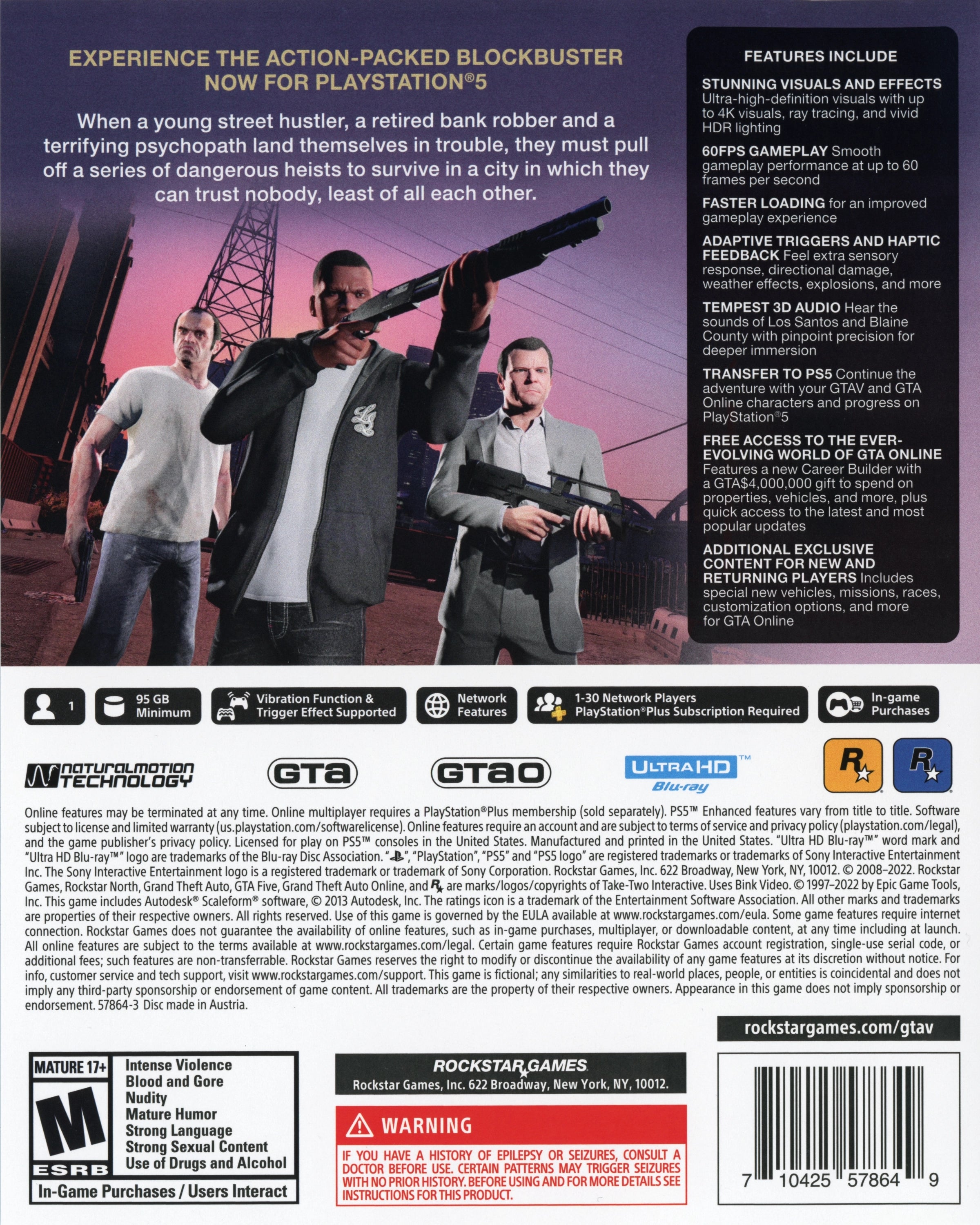 Grand Theft Auto V PS5 - Video Game - Used - CaveGamers - Image 2