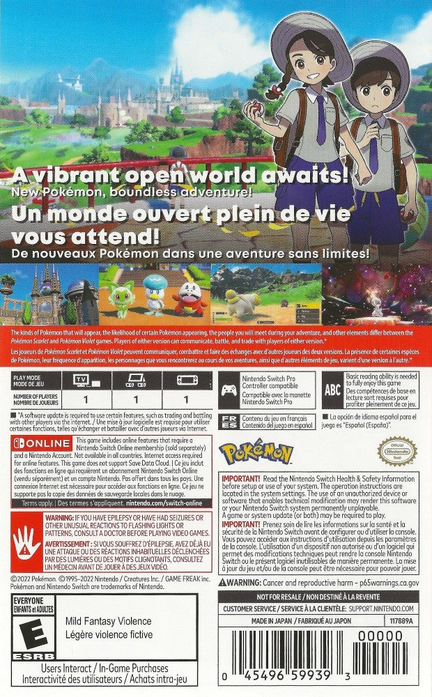 Pokemon Violet Switch - Video Game - Used - CaveGamers - Image 2