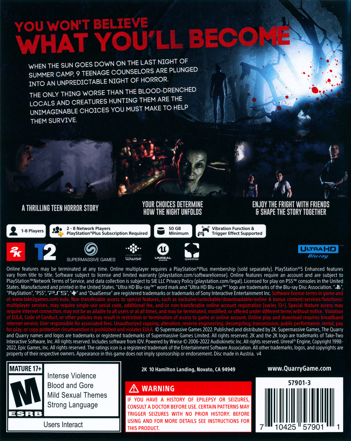 The Quarry PS5 - Video Game - Used - CaveGamers - Image 2