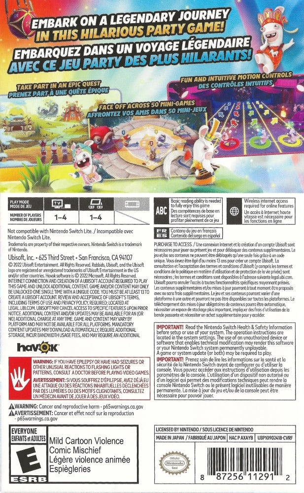 Rabbids Party of Legends Switch - Video Game - Used - CaveGamers - Image 2