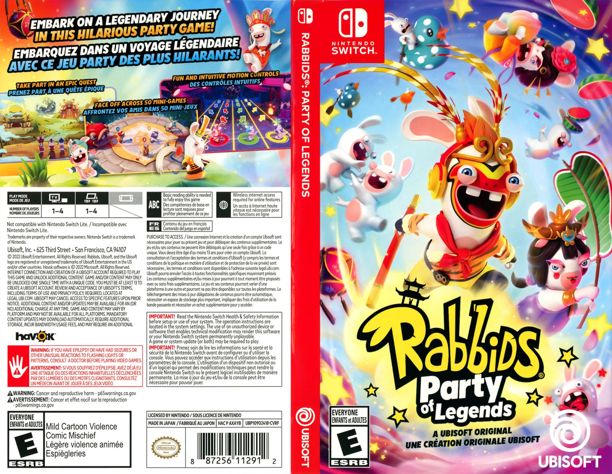 Rabbids Party of Legends Switch - Video Game - Used - CaveGamers - Image 3