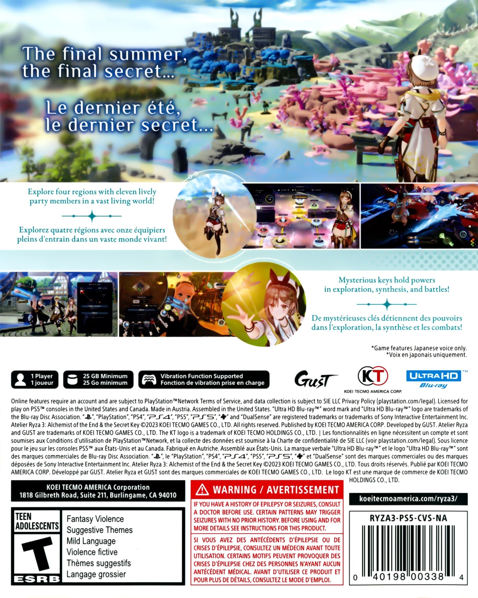 Atelier Ryza 3: Alchemist of the End & the Secret Key PS5 - Video Game - Used - CaveGamers - Image 2