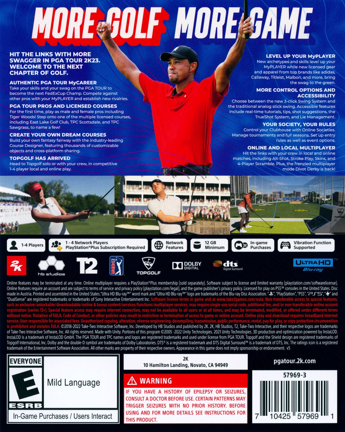 PGA Tour 2K23 PS5 - Video Game - Used - CaveGamers - Image 2