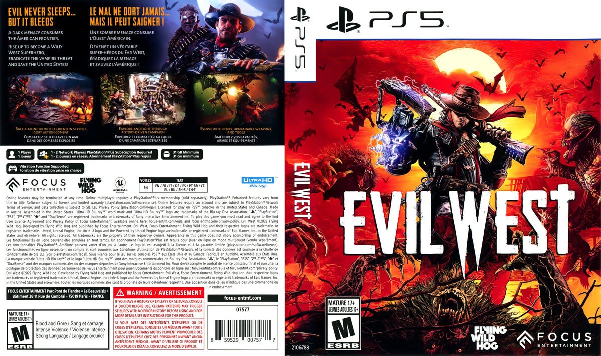 Evil West PS5 - Video Game - Used - CaveGamers - Image 4
