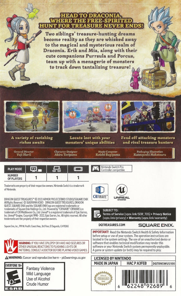 Dragon Quest Treasures Switch - Video Game - Used - CaveGamers - Image 2