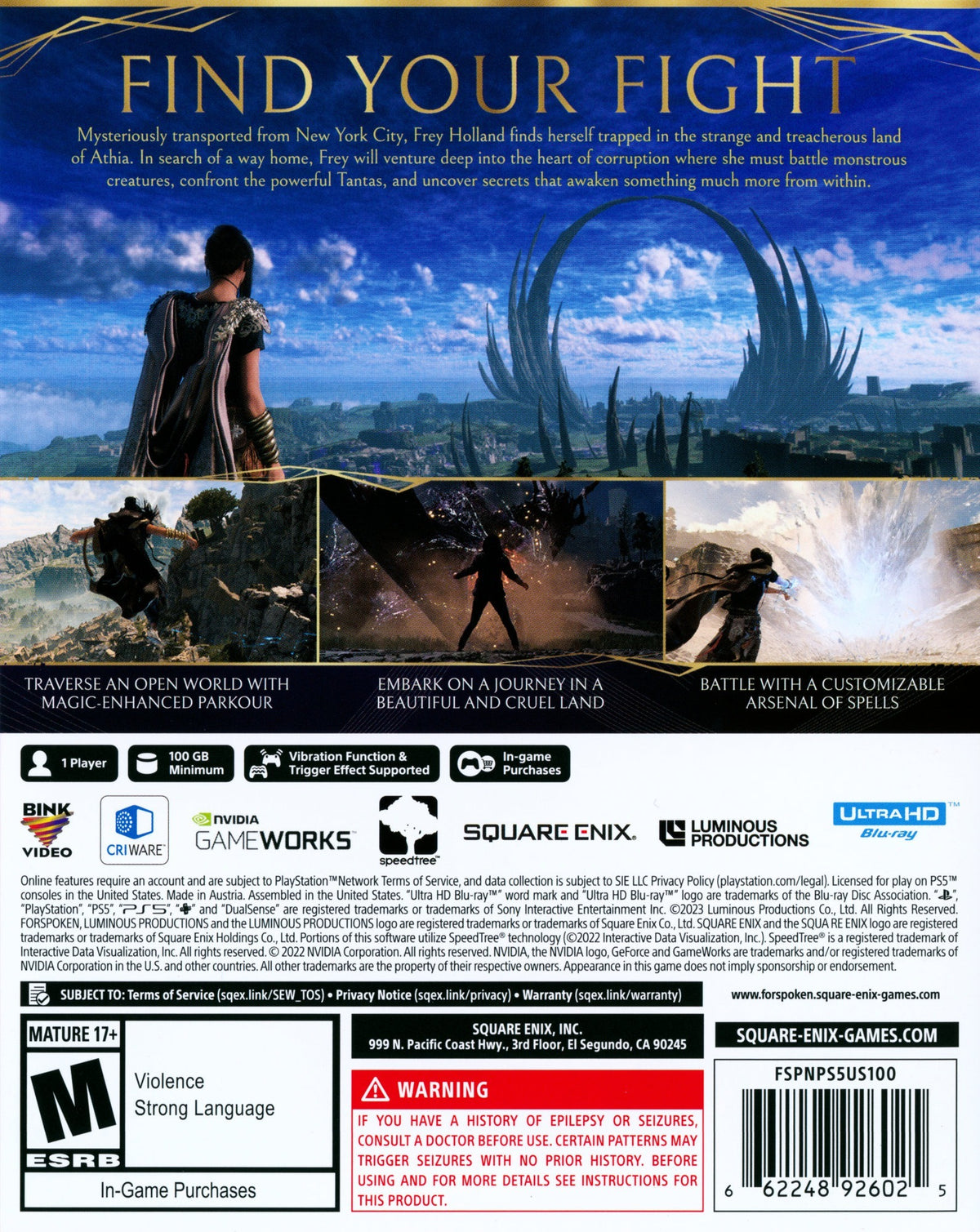 Forspoken PS5 - Video Game - Used - CaveGamers - Image 2