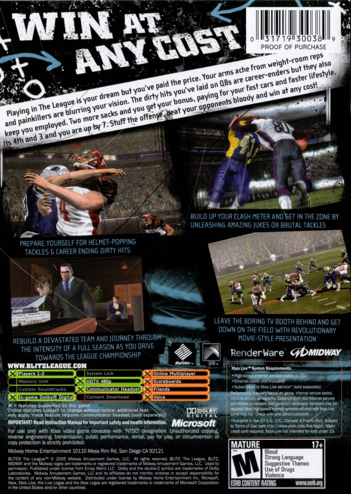 Blitz the League Xbox - Video Game - Used - CaveGamers - Image 2