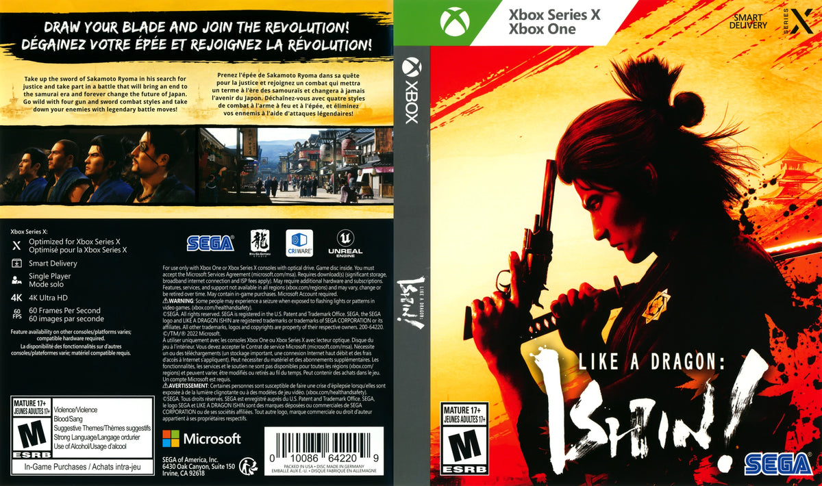 Like a Dragon: Ishin Xbox Series X - Video Game - Used - CaveGamers - Image 3
