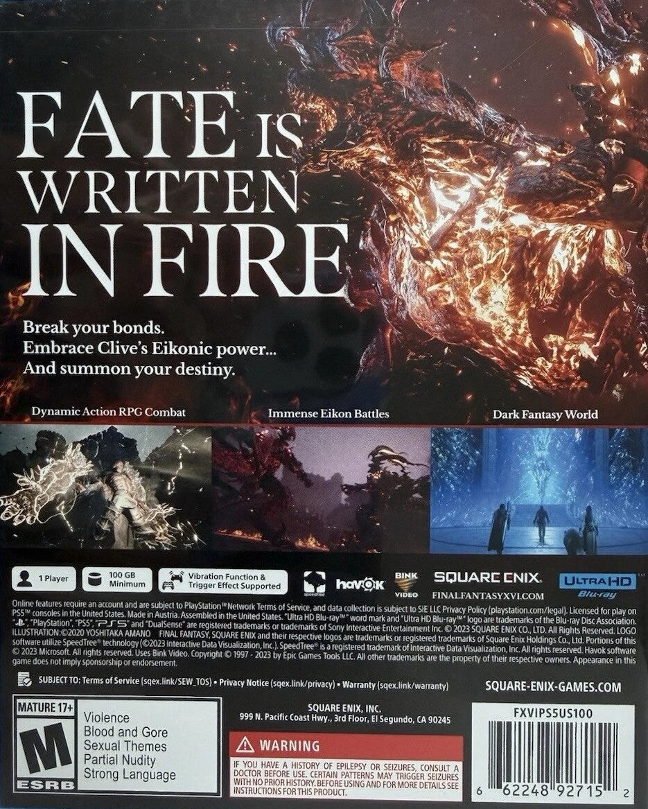 Final Fantasy XVI PS5 - Video Game - Used - CaveGamers - Image 2