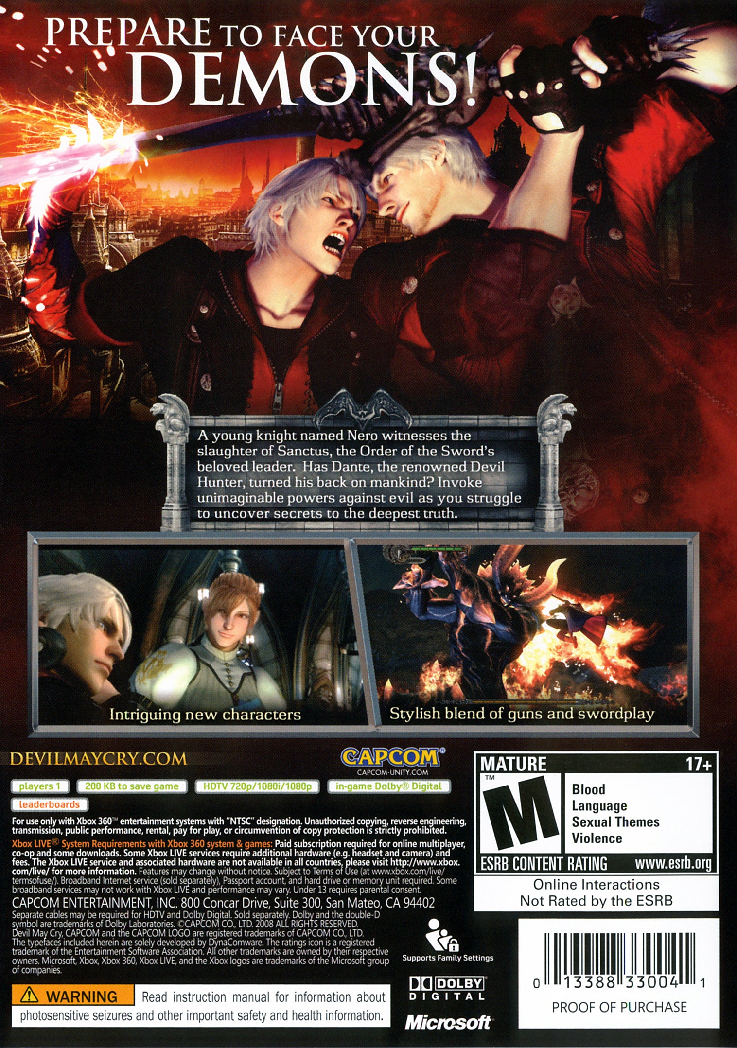 Devil May Cry 4 Xbox 360 - Video Game - Used - CaveGamers - Image 2