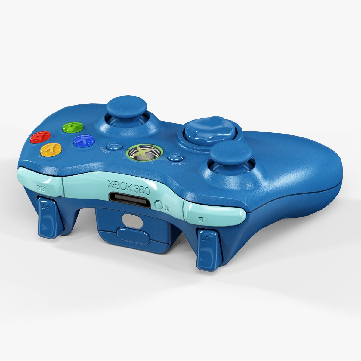Xbox 360 Wireless Controller - Blue/Teal Limited Edition - Video Game Accessory - Used - CaveGamers - Image 4
