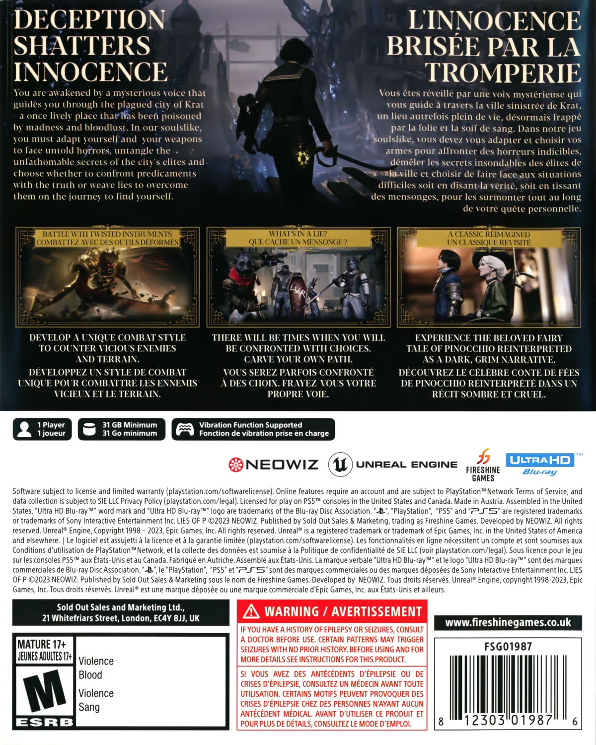 Lies of P PS5 - Video Game - Used - CaveGamers - Image 2