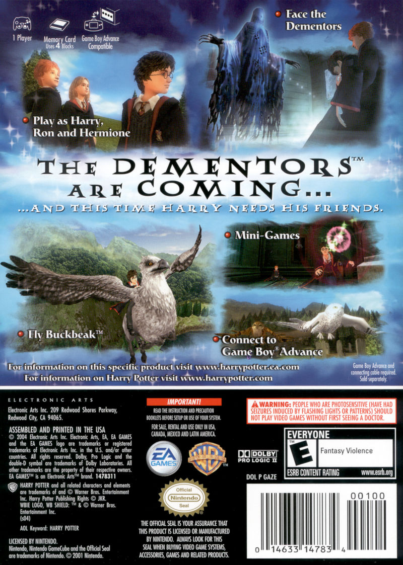 Harry Potter and the Prisoner of Azkaban GameCube - Video Game - Used - CaveGamers - Image 2