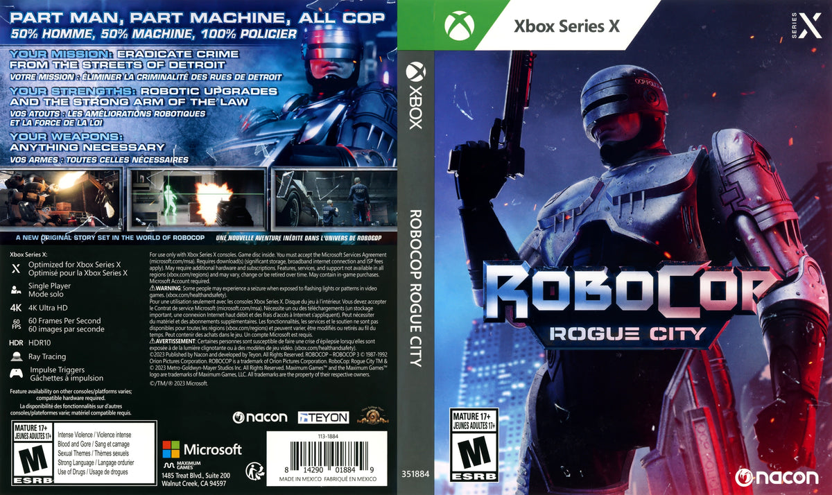 RoboCop: Rogue City Xbox Series X - Video Game - Used - CaveGamers - Image 3