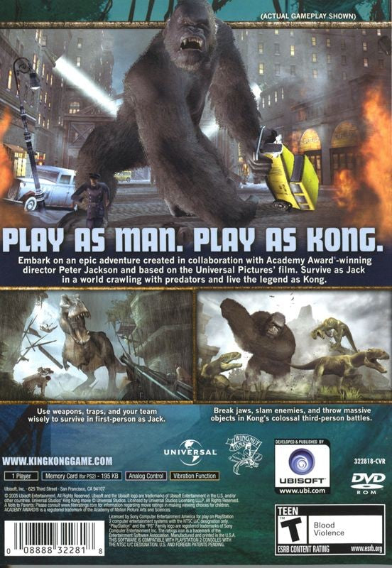 Peter Jackson's King Kong PS2 - Video Game - Used - CaveGamers - Image 2