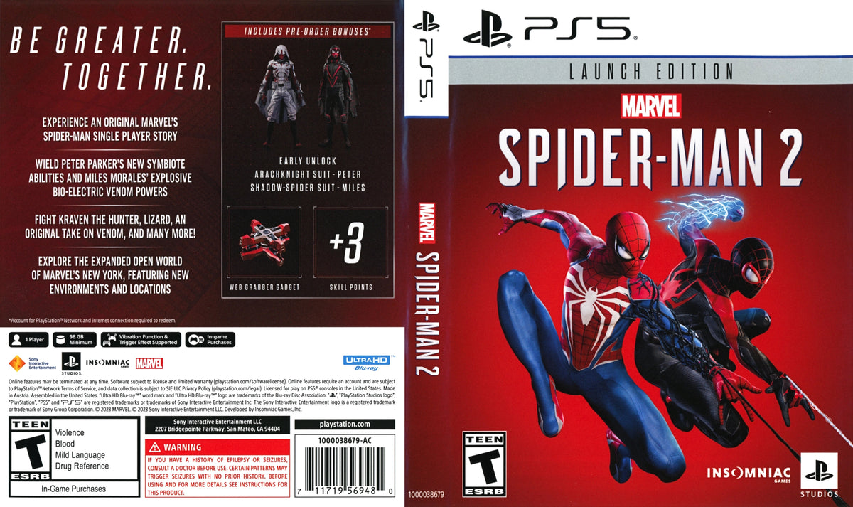 Marvel Spider-Man 2 PS5 - Video Game - Used - CaveGamers - Image 5