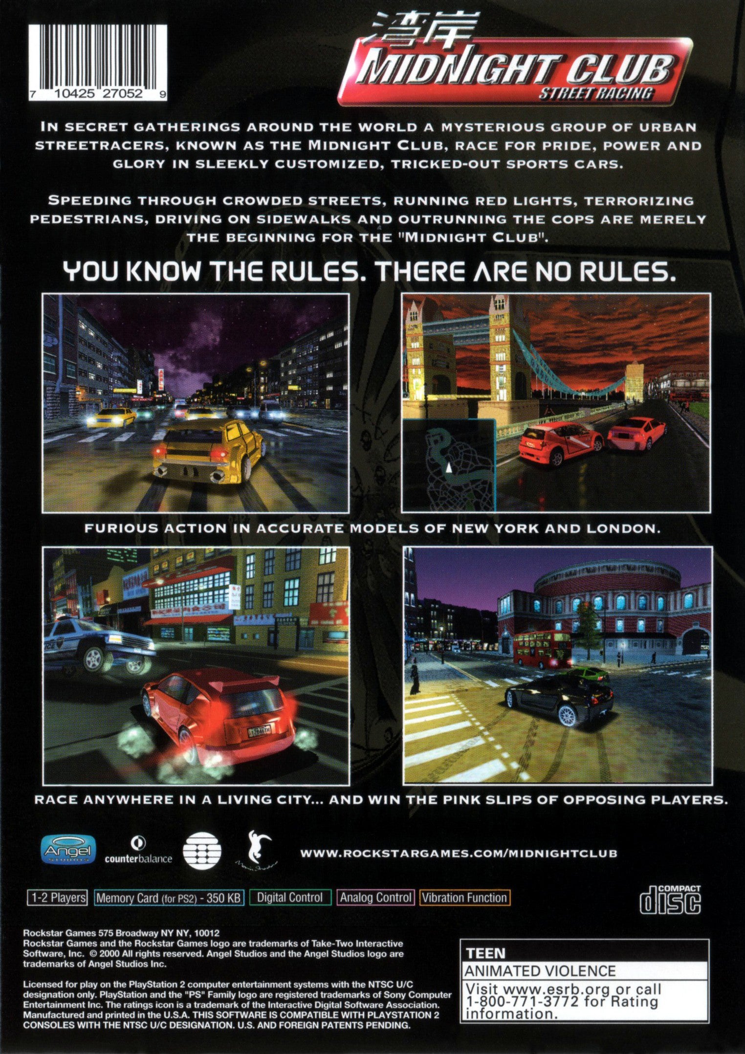 Midnight Club: Street Racing PS2 - Video Game - Used - CaveGamers - Image 2