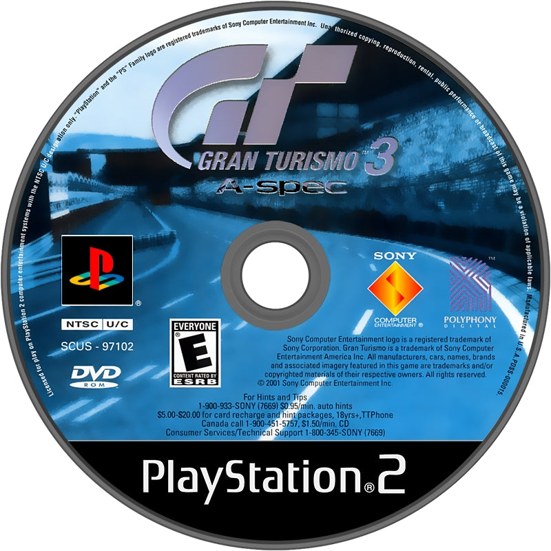 Gran Turismo 3: A-spec PS2 - Video Game - Used - CaveGamers - Image 3