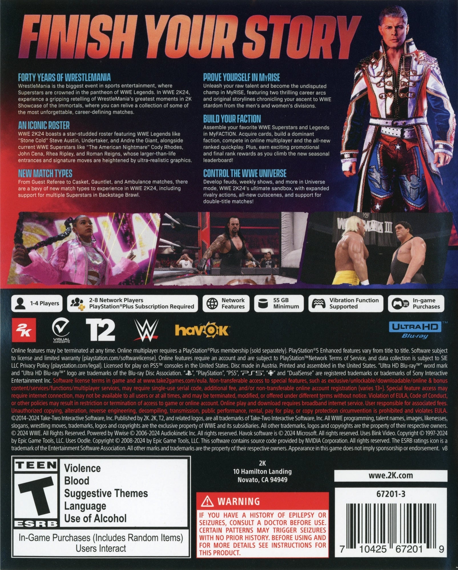 WWE 2K24 PS5 - Video Game - Used - CaveGamers - Image 2