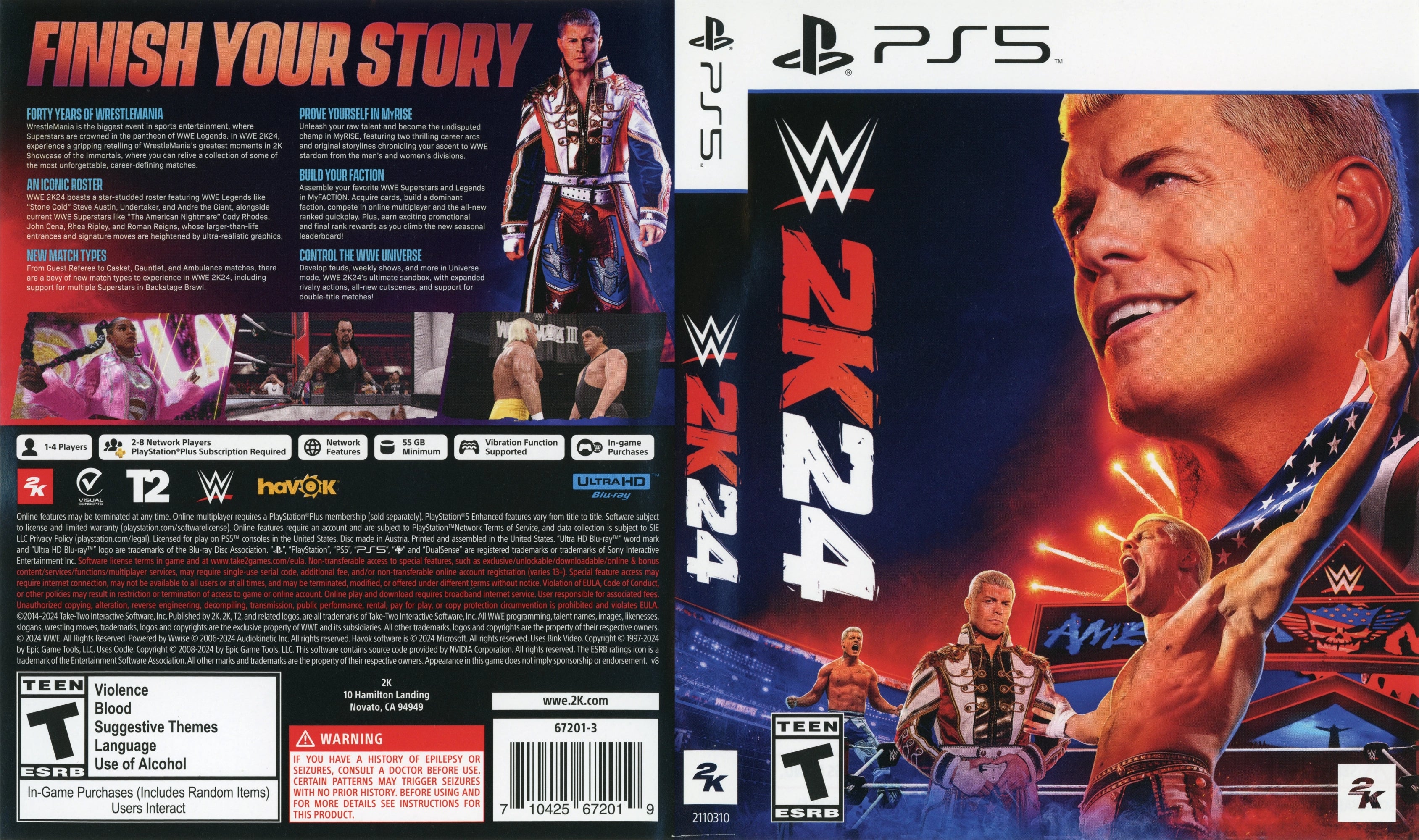 WWE 2K24 PS5 - Video Game - Used - CaveGamers - Image 4