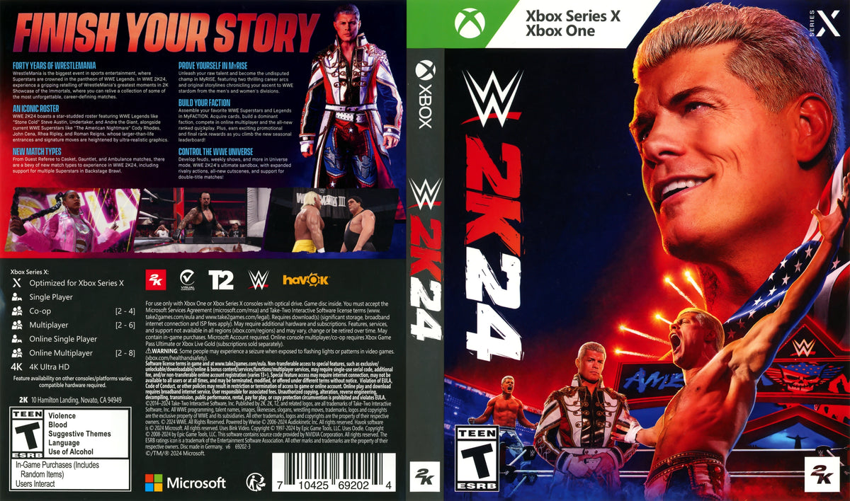 WWE 2K24 Xbox One - Video Game - Used - CaveGamers - Image 3