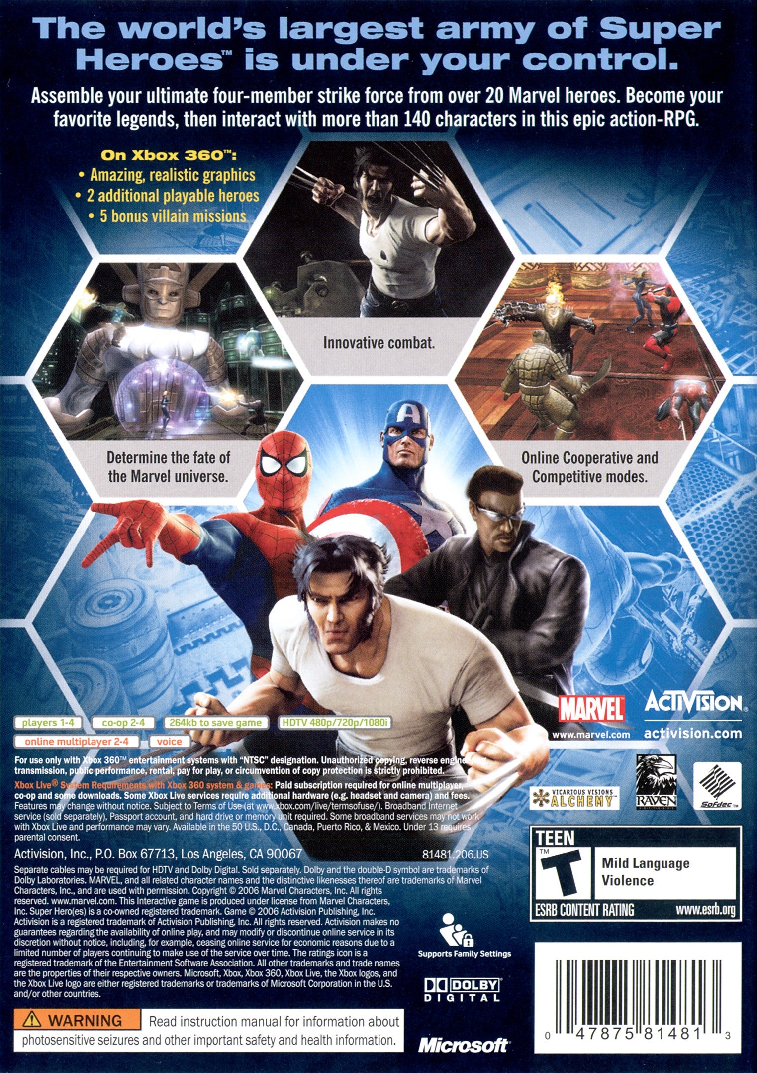 Marvel Ultimate Alliance Xbox 360 - Video Game - Used - CaveGamers - Image 2
