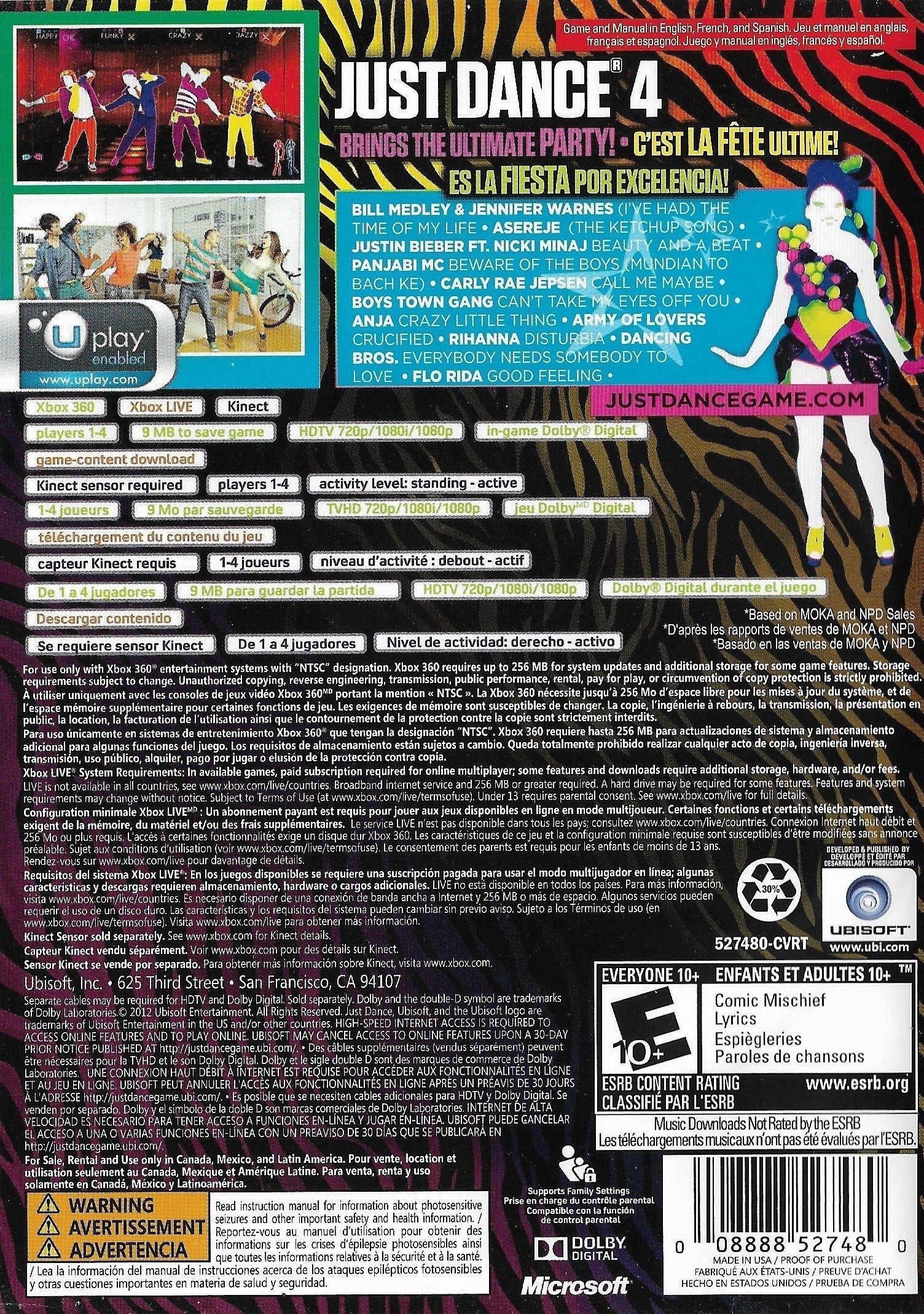Just Dance 4 Xbox 360 - Video Game - Used - CaveGamers - Image 2