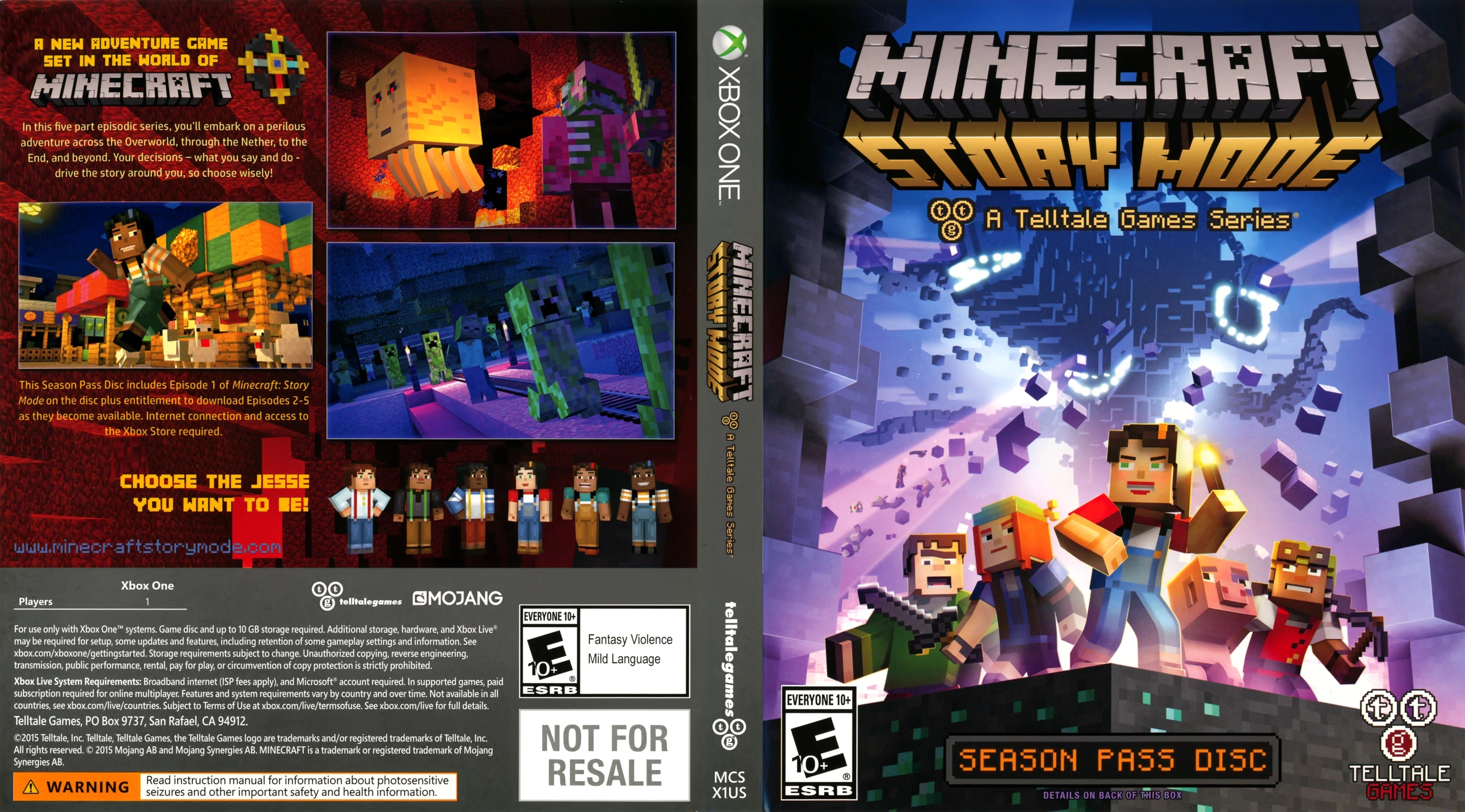 Minecraft: Story Mode Season Pass Xbox One - Video Game - Used - CaveGamers - Image 4