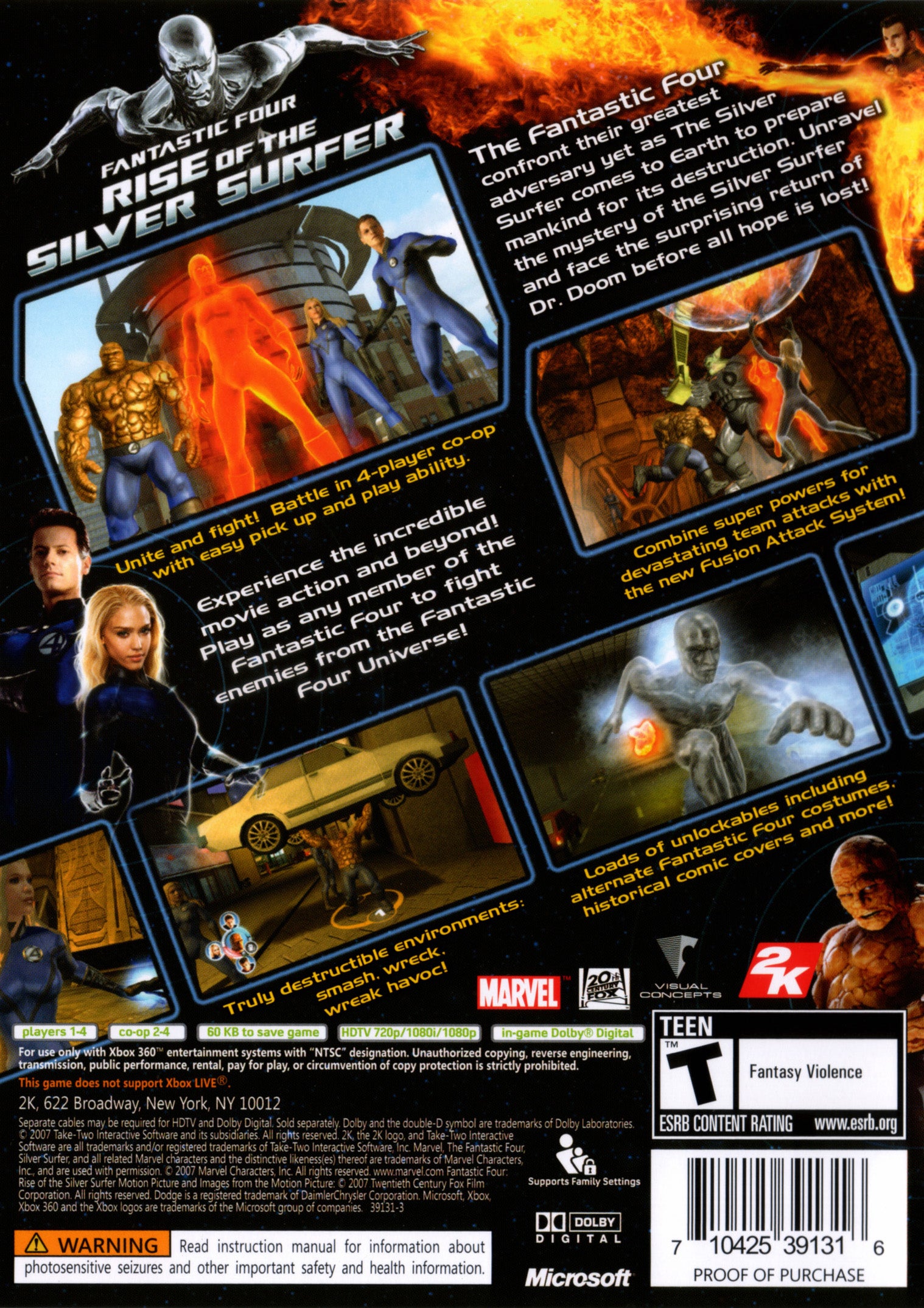 Fantastic 4: Rise of the Silver Surfer Xbox 360 - Video Game - Used - CaveGamers - Image 2