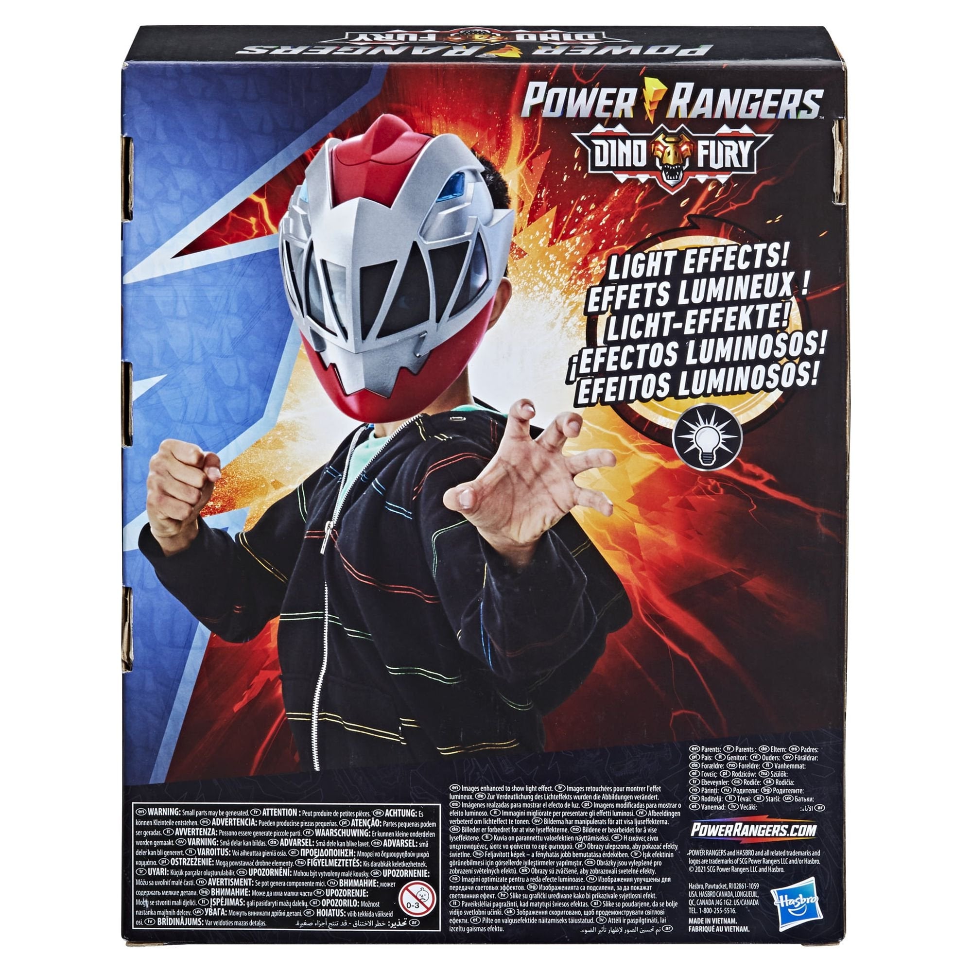 Power Rangers Dino Fury Red Ranger Electronic Mask - Toys - New - CaveGamers - Image 3