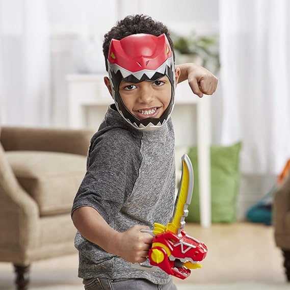 Playskool Heroes Power Rangers Zord Saber, Red Ranger Roleplay Mask with Sword Accessory - Toys - New - CaveGamers - Image 5
