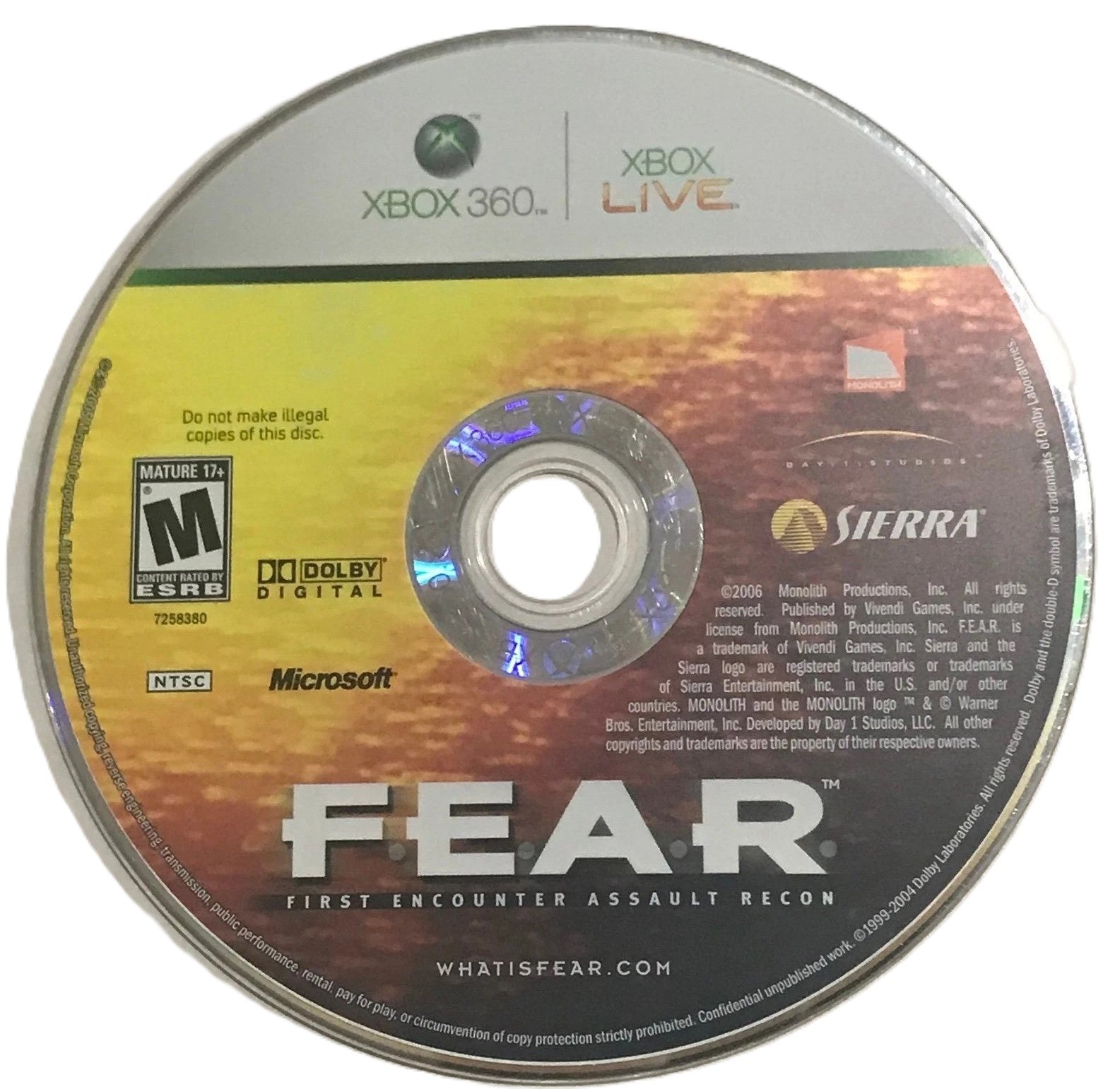F.E.A.R. First Encounter Assault Recon Xbox 360 - Video Game - Used - CaveGamers - Image 3