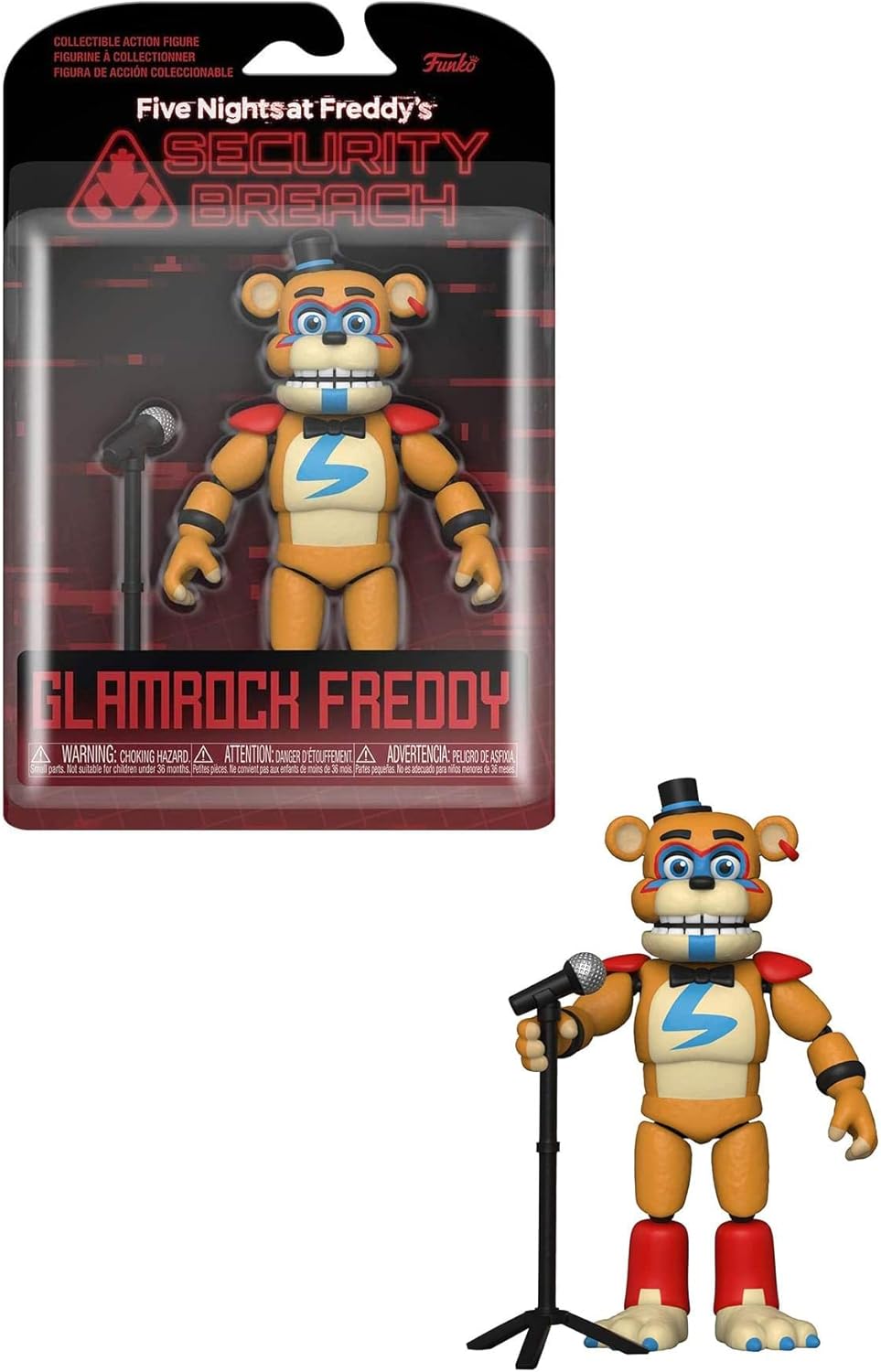 Five Nights at Freddy's Glamrock Freddy Action Figure Security Breach Action Figures - Toys - New - CaveGamers - Image 3