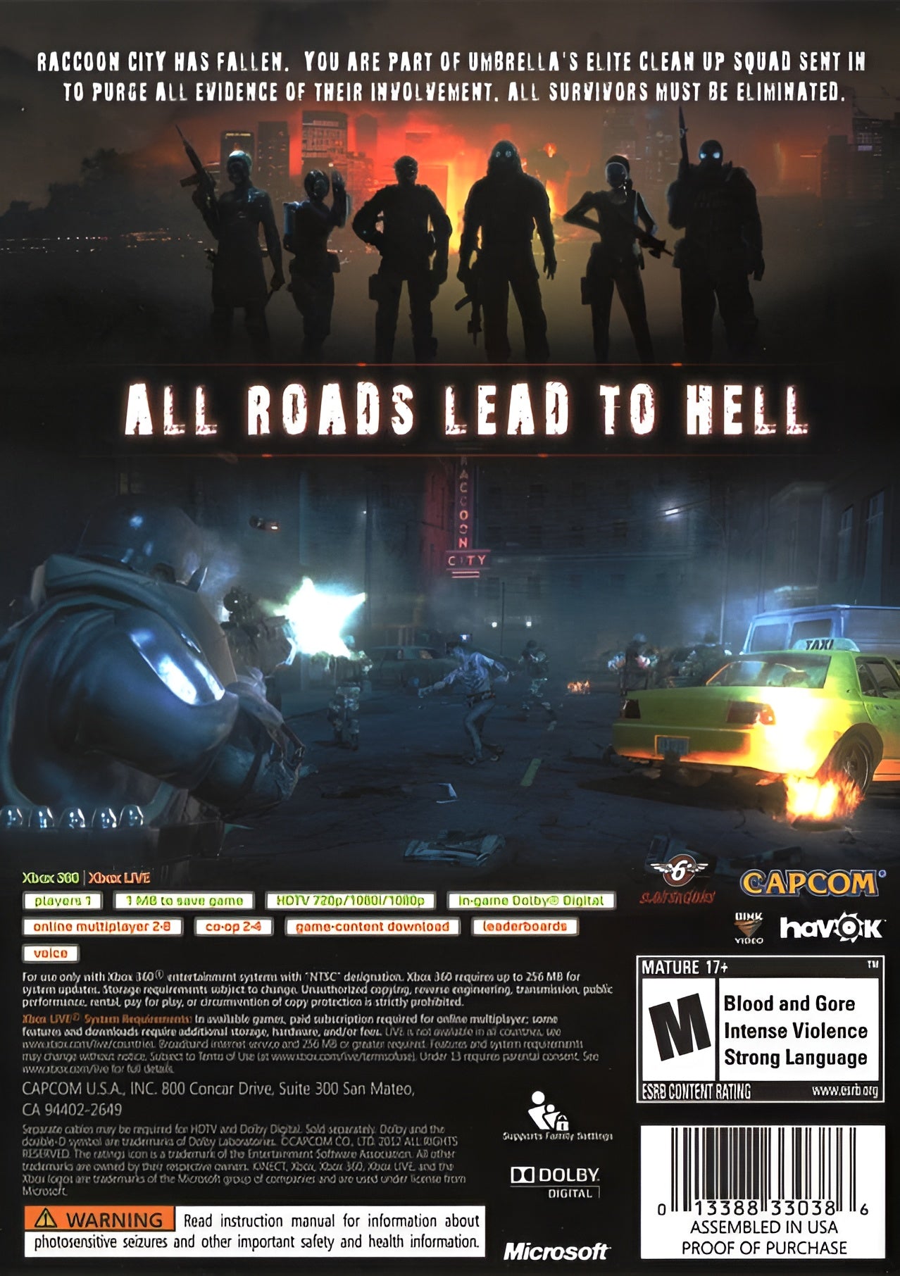 Resident Evil: Operation Raccoon City Xbox 360 - Video Game - Used - CaveGamers - Image 2