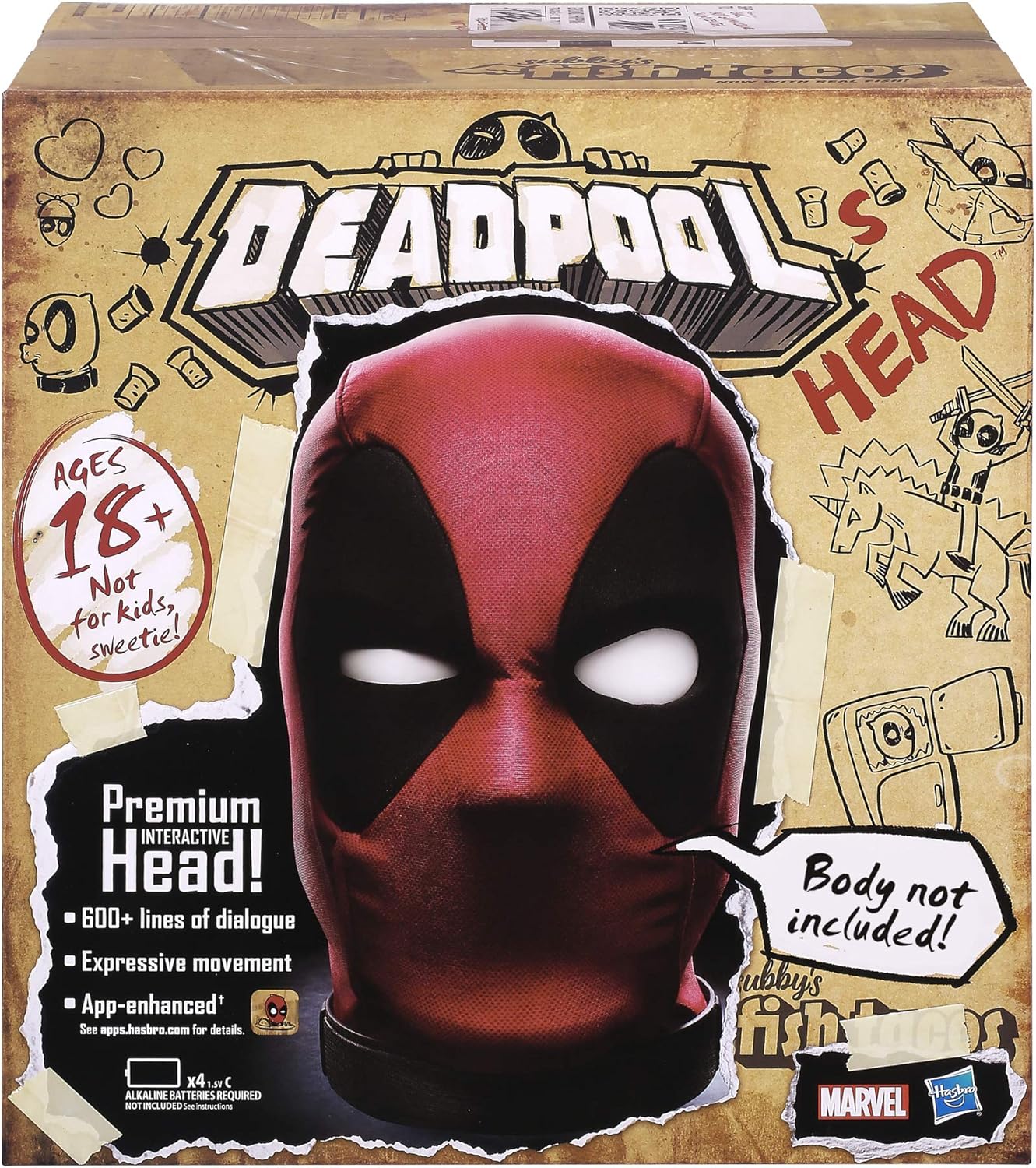 Marvel Legends Interactive Electronic Deadpool's Head Prop Replicas - Toys - New - CaveGamers - Image 2