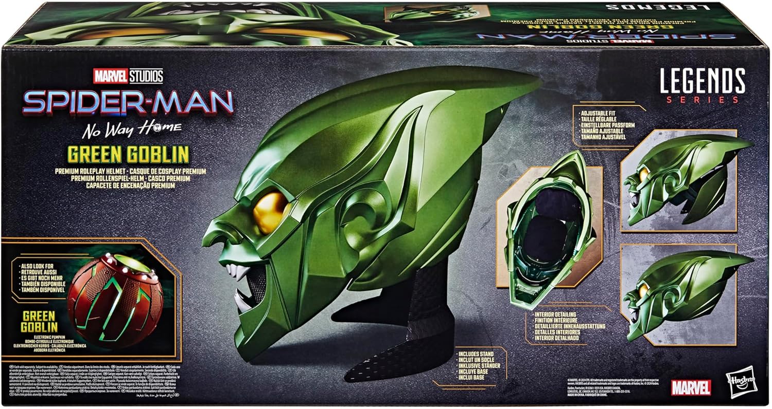 Marvel Legends Spider-Man: No Way Home Green Goblin Premium Roleplay Helmet Prop Replica Prop Replicas - Toys - New - CaveGamers - Image 3