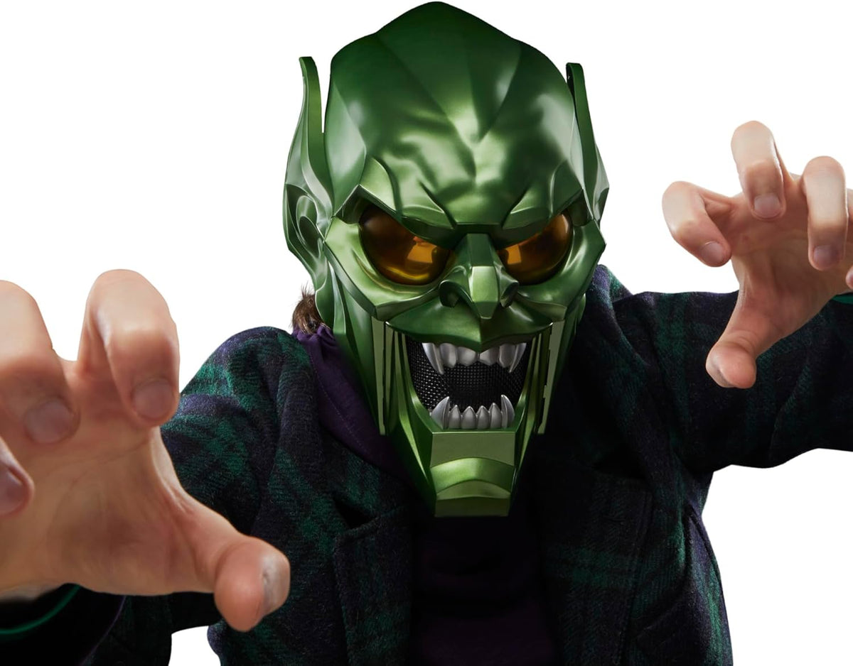 Marvel Legends Spider-Man: No Way Home Green Goblin Premium Roleplay Helmet Prop Replica Prop Replicas - Toys - New - CaveGamers - Image 6