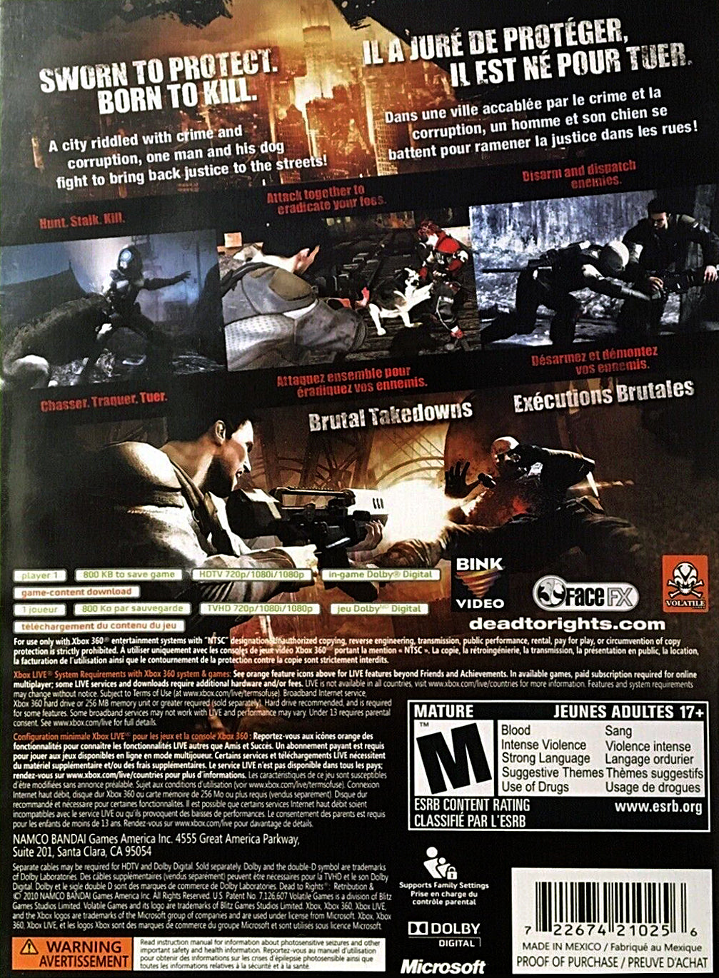 Dead to Rights: Retribution Xbox 360 - Video Game - Used - CaveGamers - Image 2