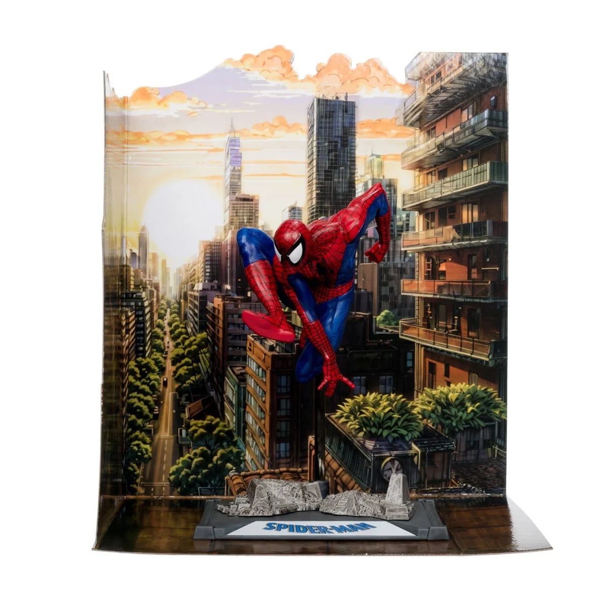 Marvel Wave 1 Spider-Man #6 1:10th Scale Posed Figure with Scene Action Figures - Toys - New - CaveGamers - Image 4