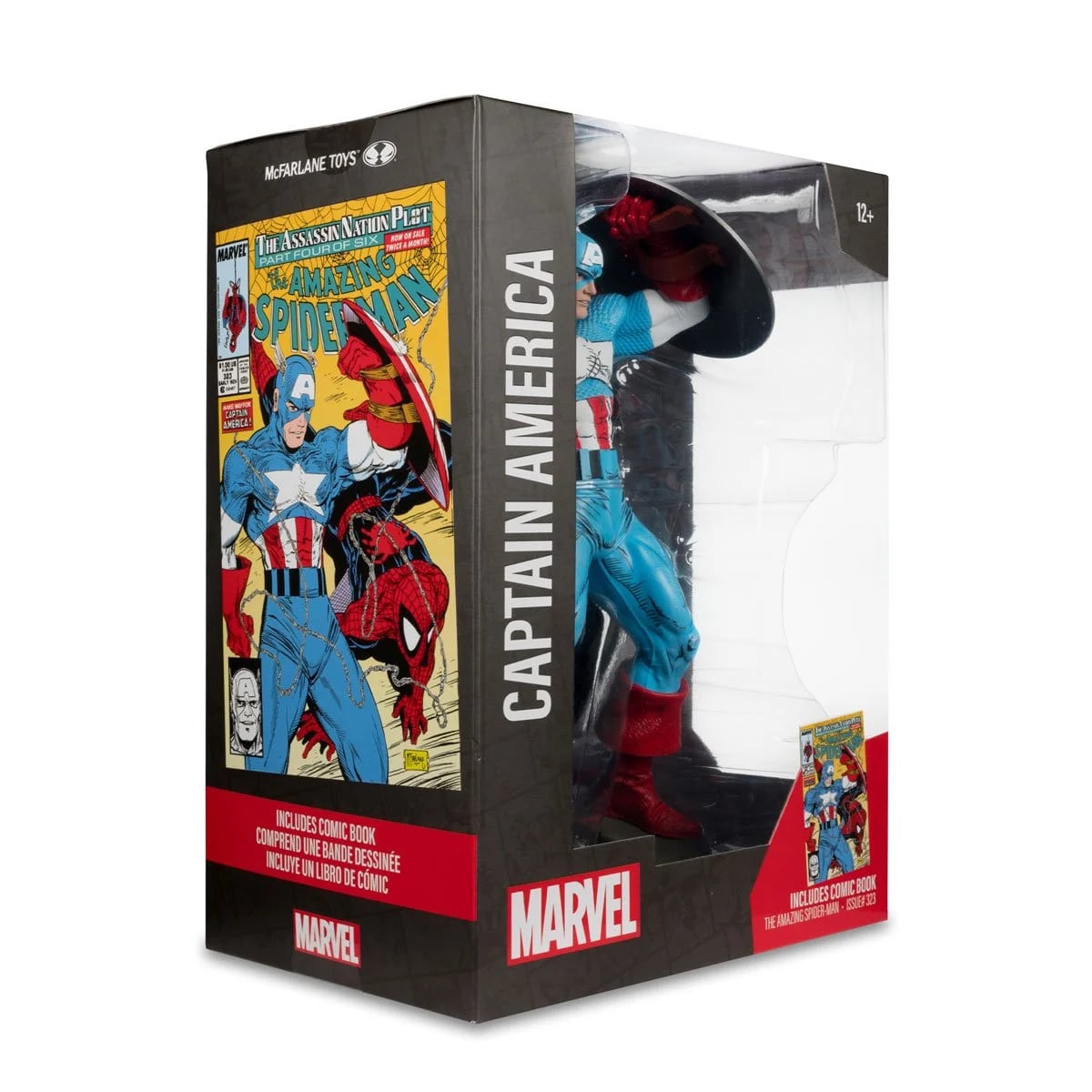 Marvel Wave 1 Captain America The Amazing Spider-Man #323 1:6 Scale Posed Figure Action Figures - Toys - New - CaveGamers - Image 2