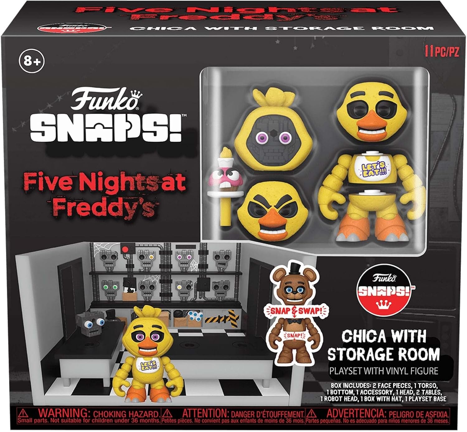 Five Nights at Freddy's Storage Room with Chica Snap Playset Building Sets - Toys - New - CaveGamers