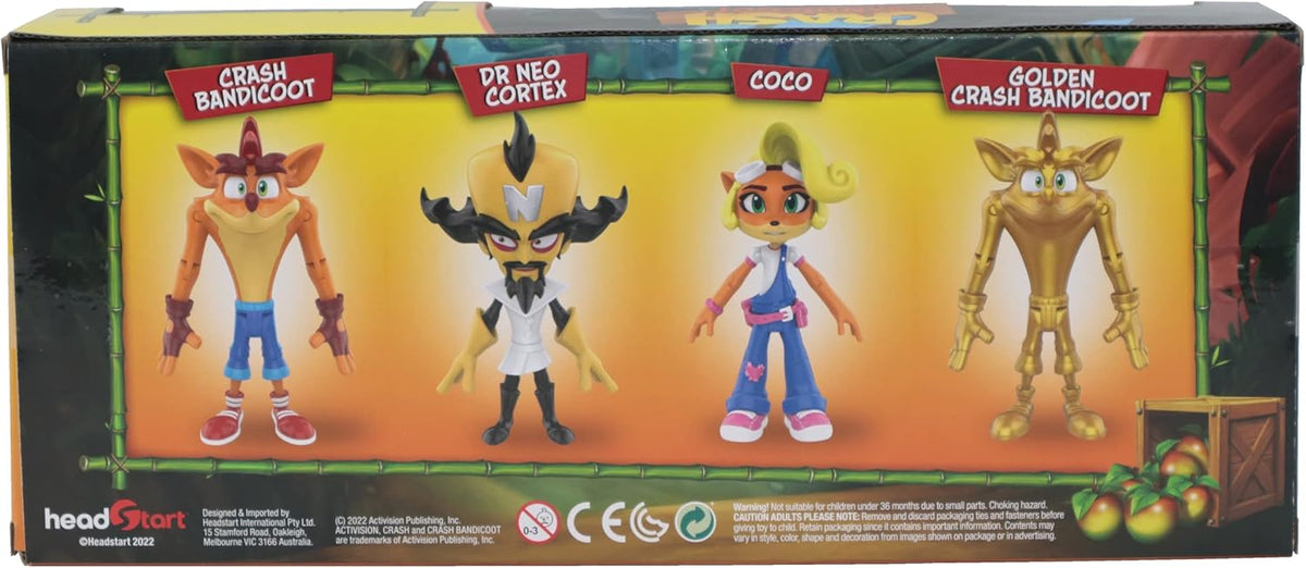 Crash Bandicoot 4 Pack with Mask 11cm Action Figure Prop Replicas - Toys - New - CaveGamers - Image 4